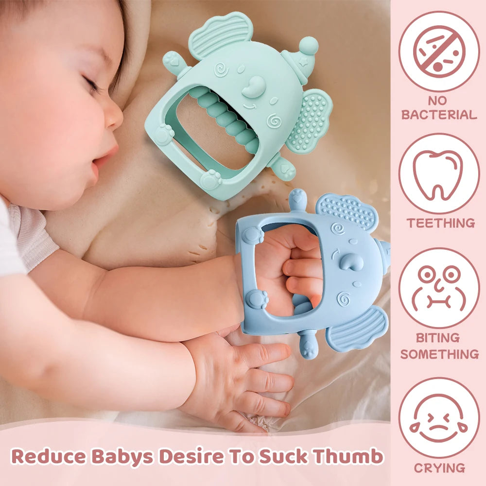 Silicone Teething Glove | Elephant