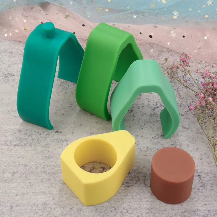 Silicone Fruits Stacking Toy Blocks