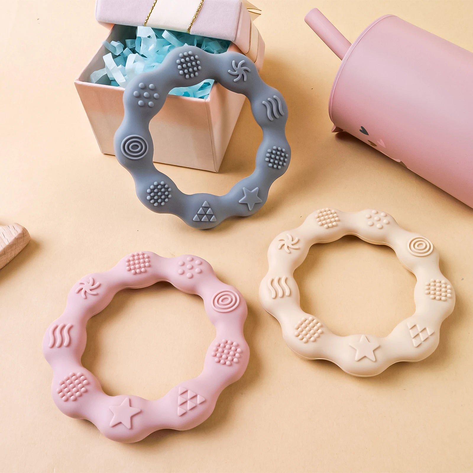 Sensory Soft Silicone Teething Ring | 1 Pcs