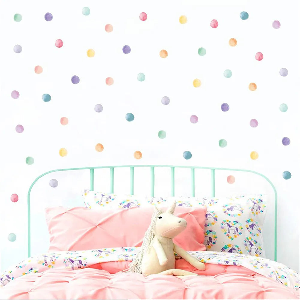 Multi-Color Polka Dot Nursery Wall Decals