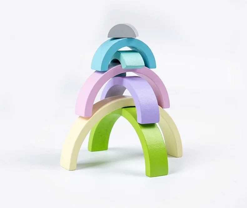 New Montessori Rainbow Arch Building Blocks