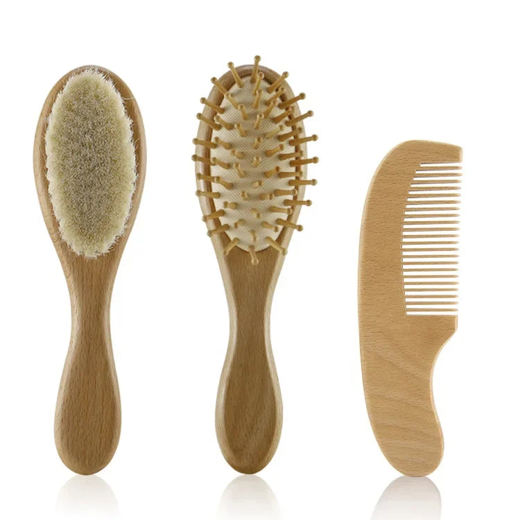 Newborn Beech Hair Brush & Comb Set