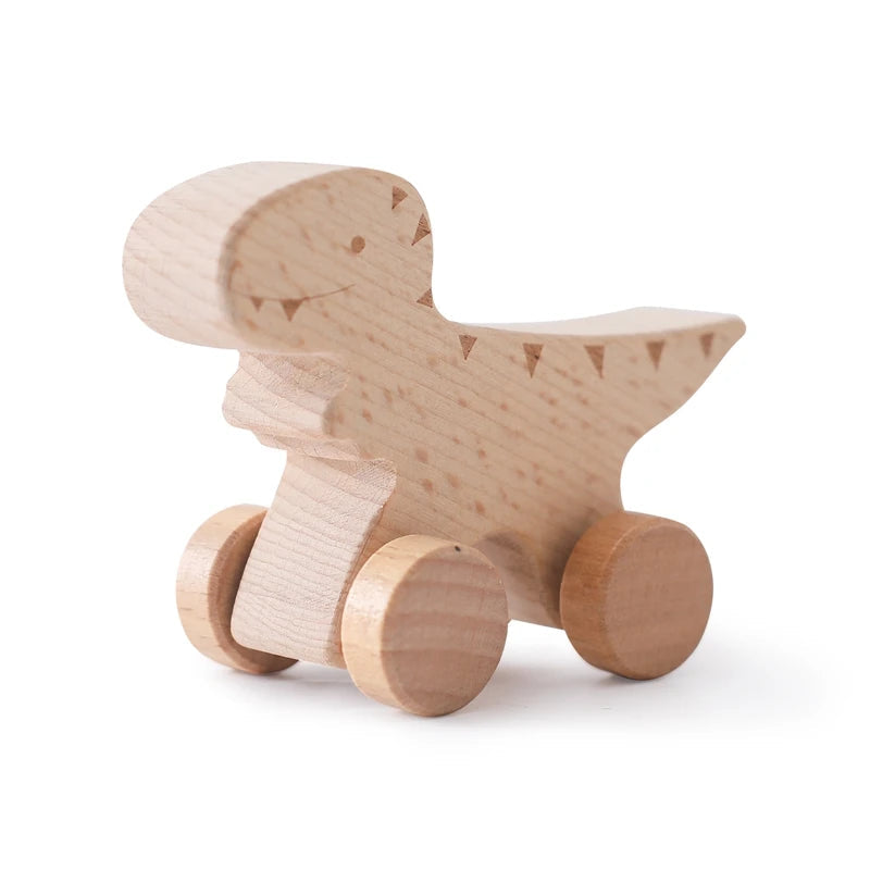 Wood Block Dinosaur Car | 1 Pcs