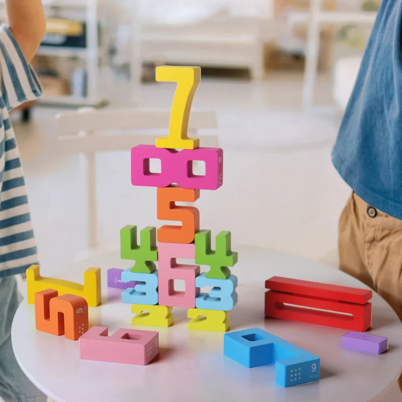 New Montessori Wooden Number Building Block