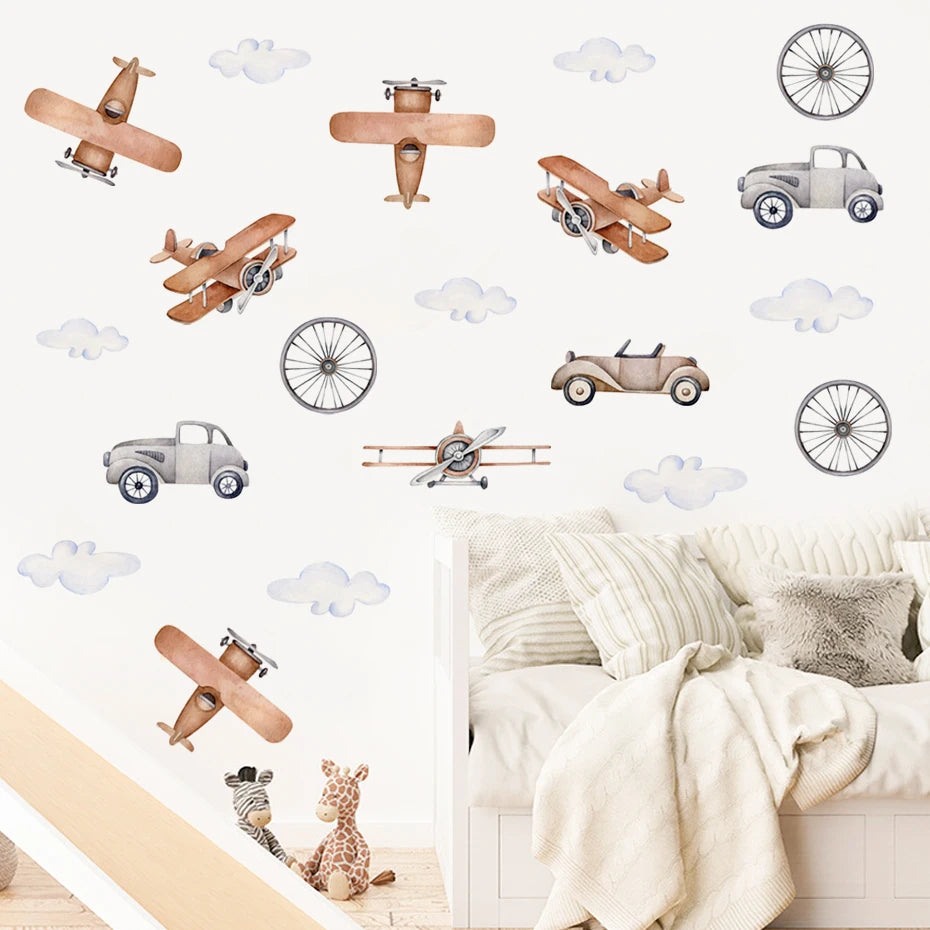 Cartoon Cars Nursery Wall Decals