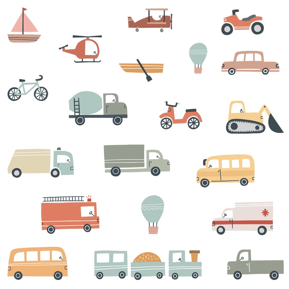 Cartoon Cars Nursery Wall Decals