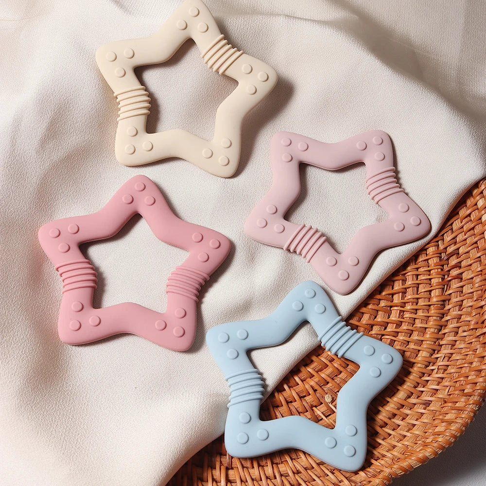 Star or Heart Silicone Teether | 1 Pcs