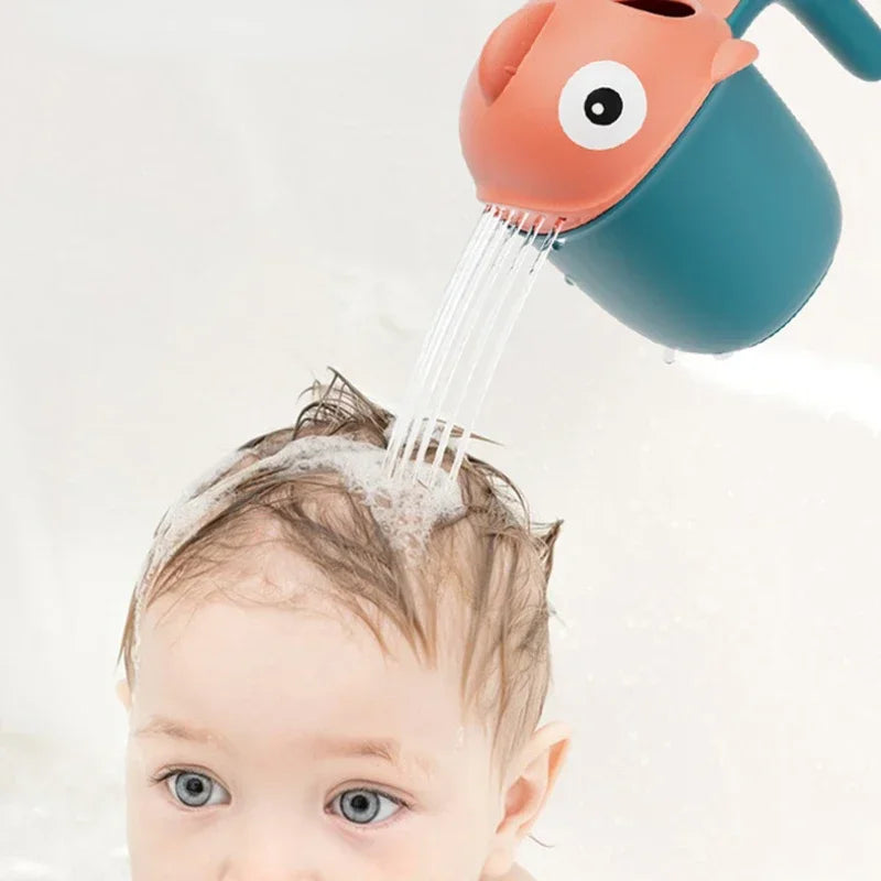 Baby Bath Shower Head Rinse Cup Cartoon Shark