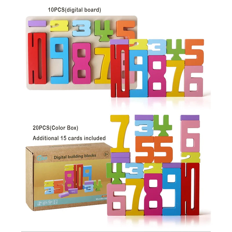 New Montessori Wooden Number Building Block