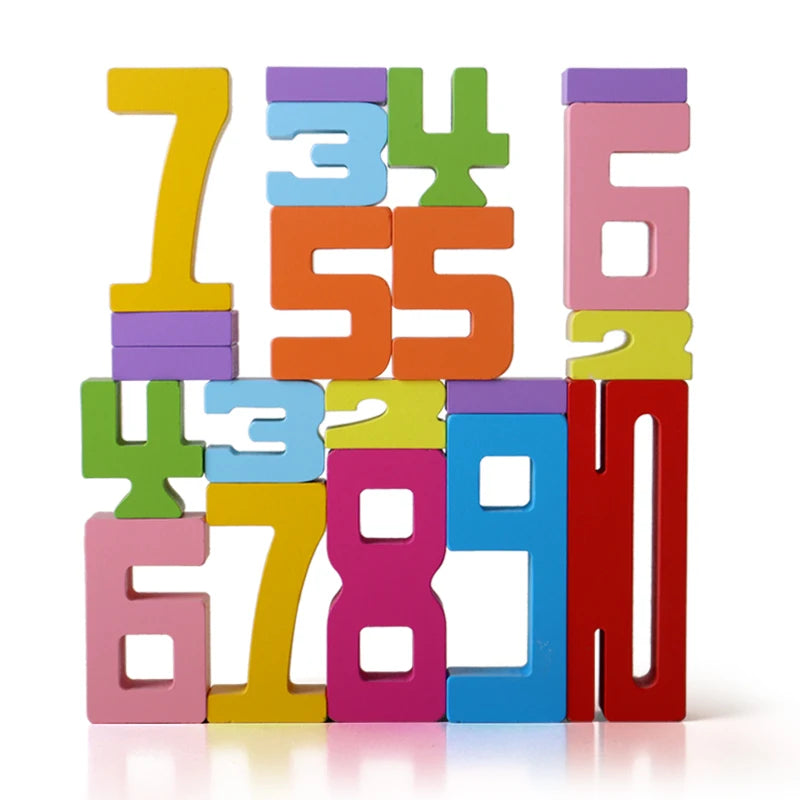 New Montessori Wooden Number Building Block