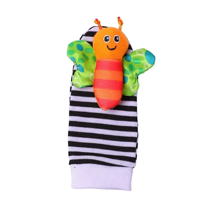 Baby Animals Foot Socks and Wrist Rattle Set | 4Pcs