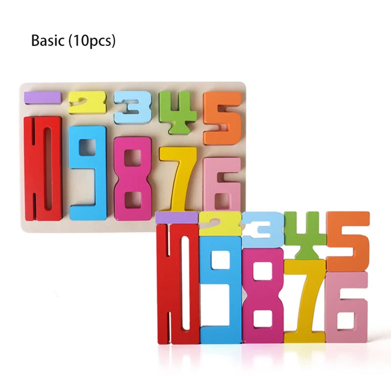 New Montessori Wooden Number Building Block