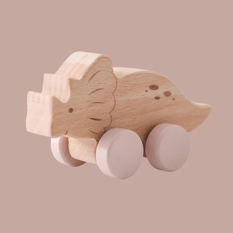 Wood Block Dinosaur Car | 1 Pcs