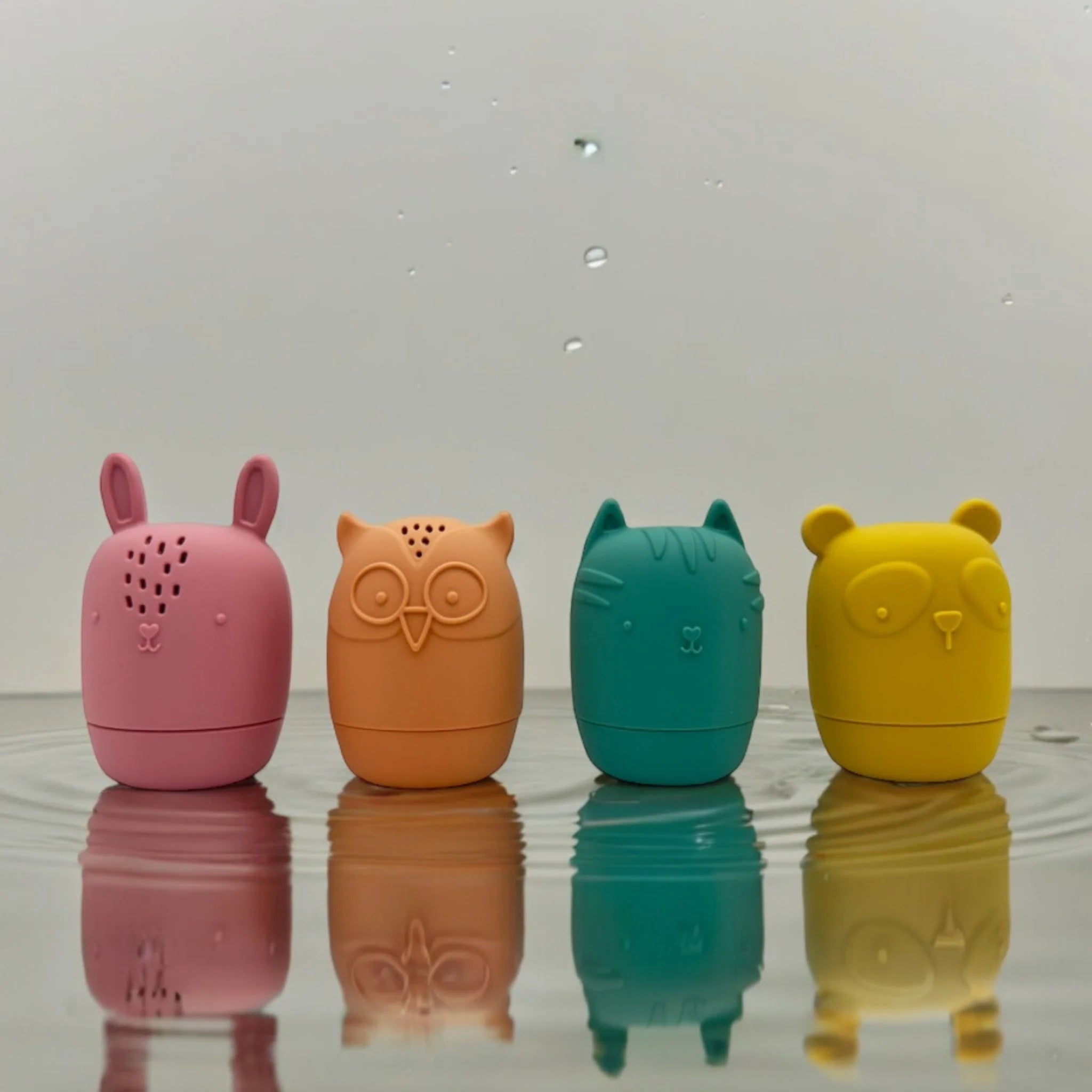 Funny Silicone Animal Bath Toys | 4Pcs